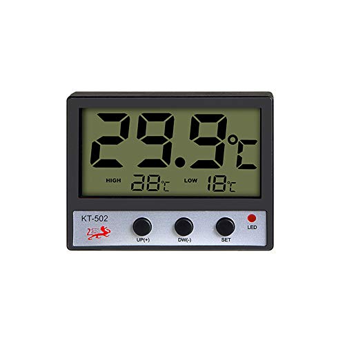 Aquarium Thermometer Digital Fish Tank Thermometer with Large LCD Display Stick-on Tank Monitor Water Terrarium Temperature with Hi Lo Alarm No Messy Wires in Your Saltwater Freshwater and Reef Aquar