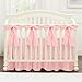 SmoothNovelty Pink Crib Bed Skirts with 4 Large Cot Bow 28