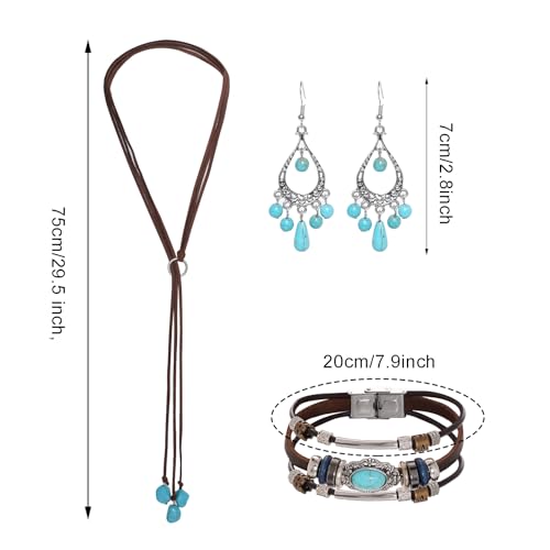 Jmkcoz Bohemian Turquoise Jewelry Set For Women thumb #1