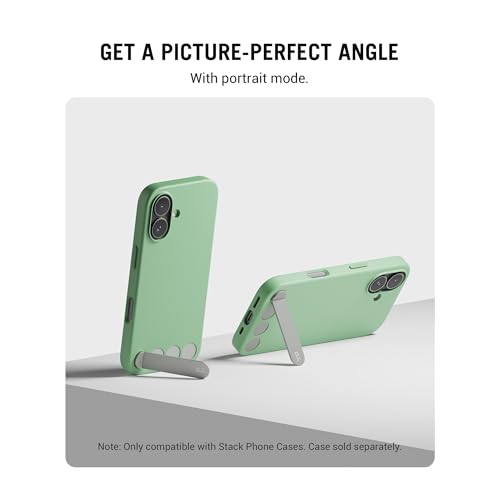 Image of DailyObjects Stack Phone Kickstand /Phone Stand /Mobile Holder, Vertical and Horizontal Stand, Adjustable Angle, Compatible with iPhone - Slate Grey