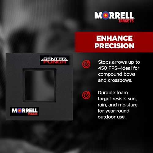 Image of Morrell Targets Center Punch Foam Frame with High Roller Insert, Layered Archery Block for Compound Bows and Crossbows