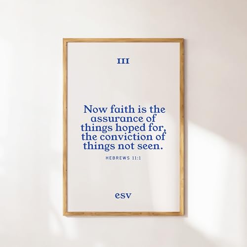 TEONNERT 111 Bible Verse Wall Art Numbers Series Christian Wall