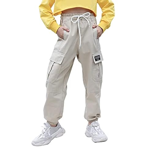 Happy Cherry Girls Cargo Sweatpants Beige Cover