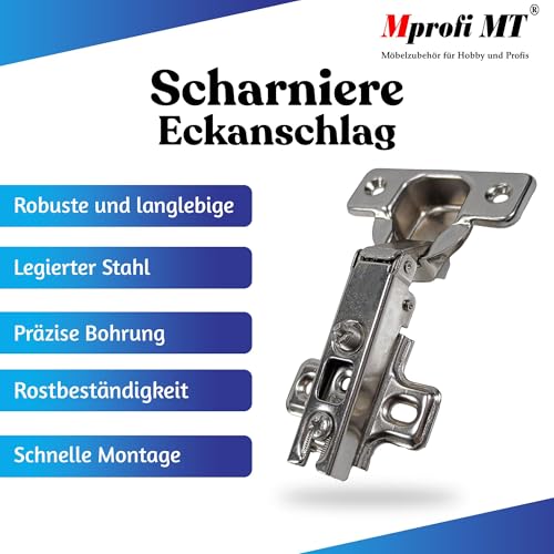 Mprofi MT Topfscharniere 4er Set für Schranktüren