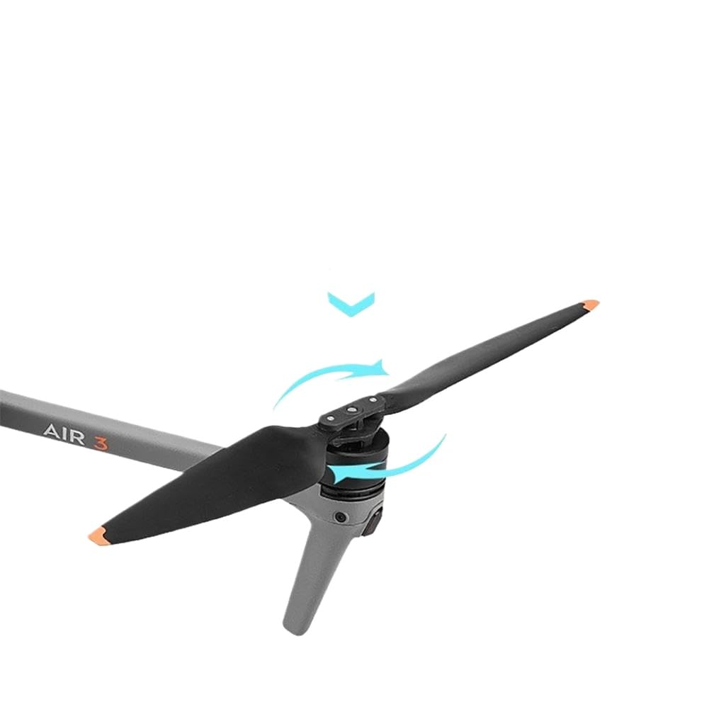 Eliche per Drone 8747F Leggere a Basso Rumore Compatibili con DJI Air 3 e Air 3S(2 Pairs Black Orange)