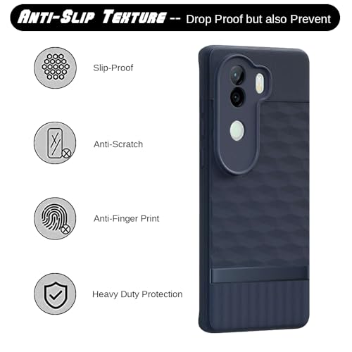Image of Shockproof Case for Vivo V40e 5G / iQOO Z9s 5G | Full Camera Protection | TPU Flexible Back Cover for Vivo V40e 5G / iQOO Z9s 5G (Steel Blue)