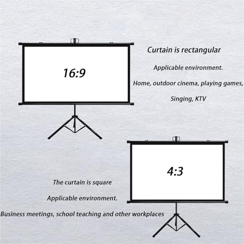 Pantalla de proyección con trípode 72" 16:9 portátil miniatura 5