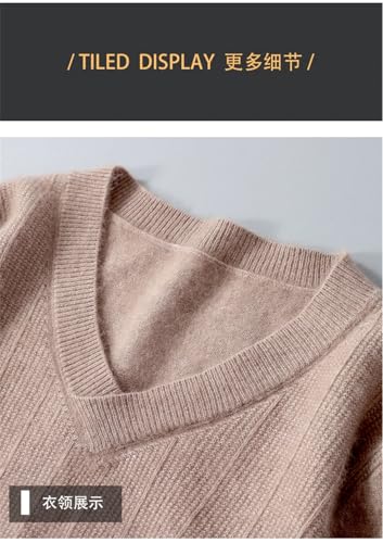 Men's V-Neck Thickened Sweater Men's Wool Sweater Wool Loose Knit Collar Thickened Bottom Pullover2