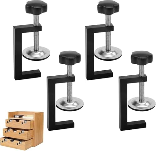4 Pièces Serre Joint Kit, Plage de Serrage 10-57mm Pince G Réglable, Serre Joint Menuisier Clip de Fixation Outils Accessoires pour Pince de Table Convient pour Fixation du Bois Fabrication Bricolage