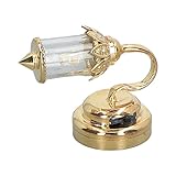 [MATÉRIAUX DURABLES] - Fabriquée en métal et en verre, cette lampe est durable et résistante à l'usure. C'est un ajout fiable et durable à votre collection de maison de poupée.