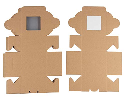 Image of Paper Bakery Box with Window, Pack of 20, Brown