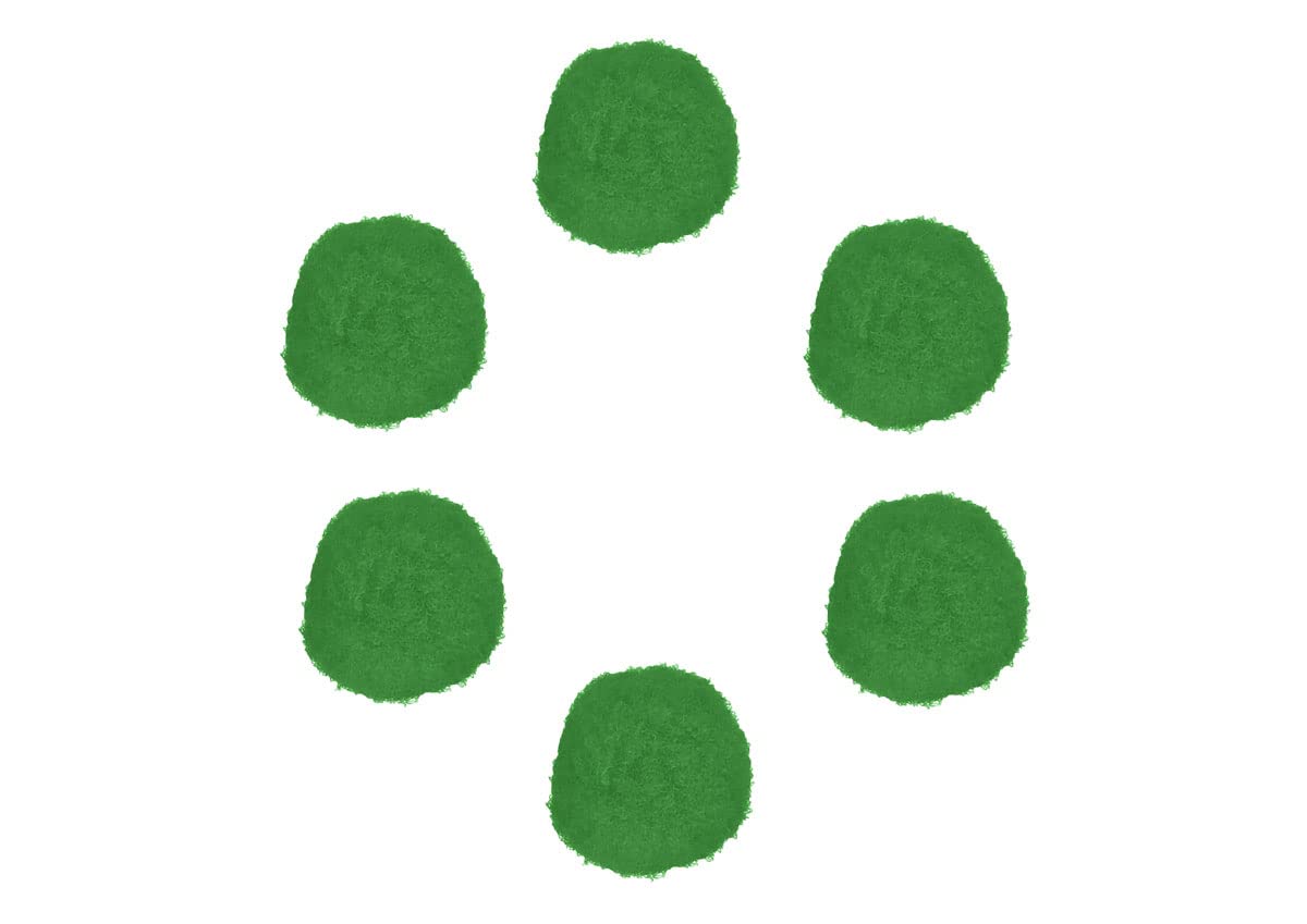 Pompon In Polipropilene Verde 25mm - Confezione Da 50 Pezzi - Per Cappelli, Sciarpe, Bambole E Progetti Fai Da Te