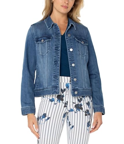 Image of Liverpool Classic Denim Jacket in Stretch Slub Twill
