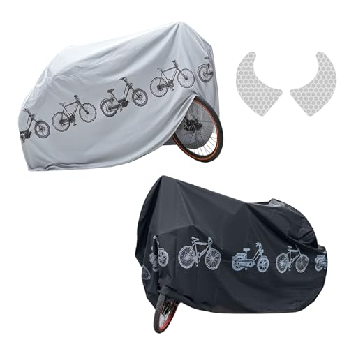 2 Piezas Funda Moto Impermeable, Funda para Moto Impermeable a Prueba de Polvo Anti-UV, Cubierta Scooter Motor, Funda Scooter Impermeable, Lona Impermeable Motocicleta, Antipolvo/UV protección