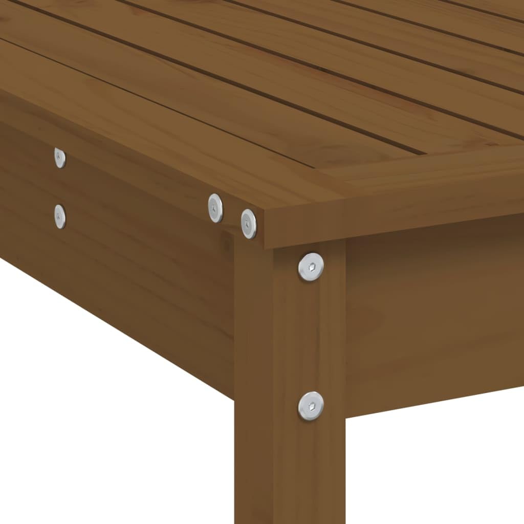 Juego de 5 barras de jardín color marrón miel de pino macizo para terraza, balcón, jardín y porche, incluye mesa y taburetes, ideal para sentarse, comer y relajarse en el exterior