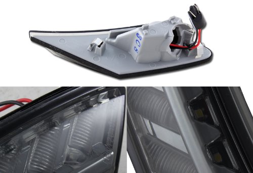 EPARTS Smoke Lens White LED Front Bumper Side Marker Parking Lights Pair Compatible with 2013-2019 Subaru BRZ