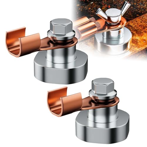 Image of Welding Magnetic Ground Clamp & Third Hand - Multi-Angle Welding Magnet Clamp Tool for Metalworking, Fabrication, Cutting, and Repair with Secure Magnetic Hold (L,2PCS)