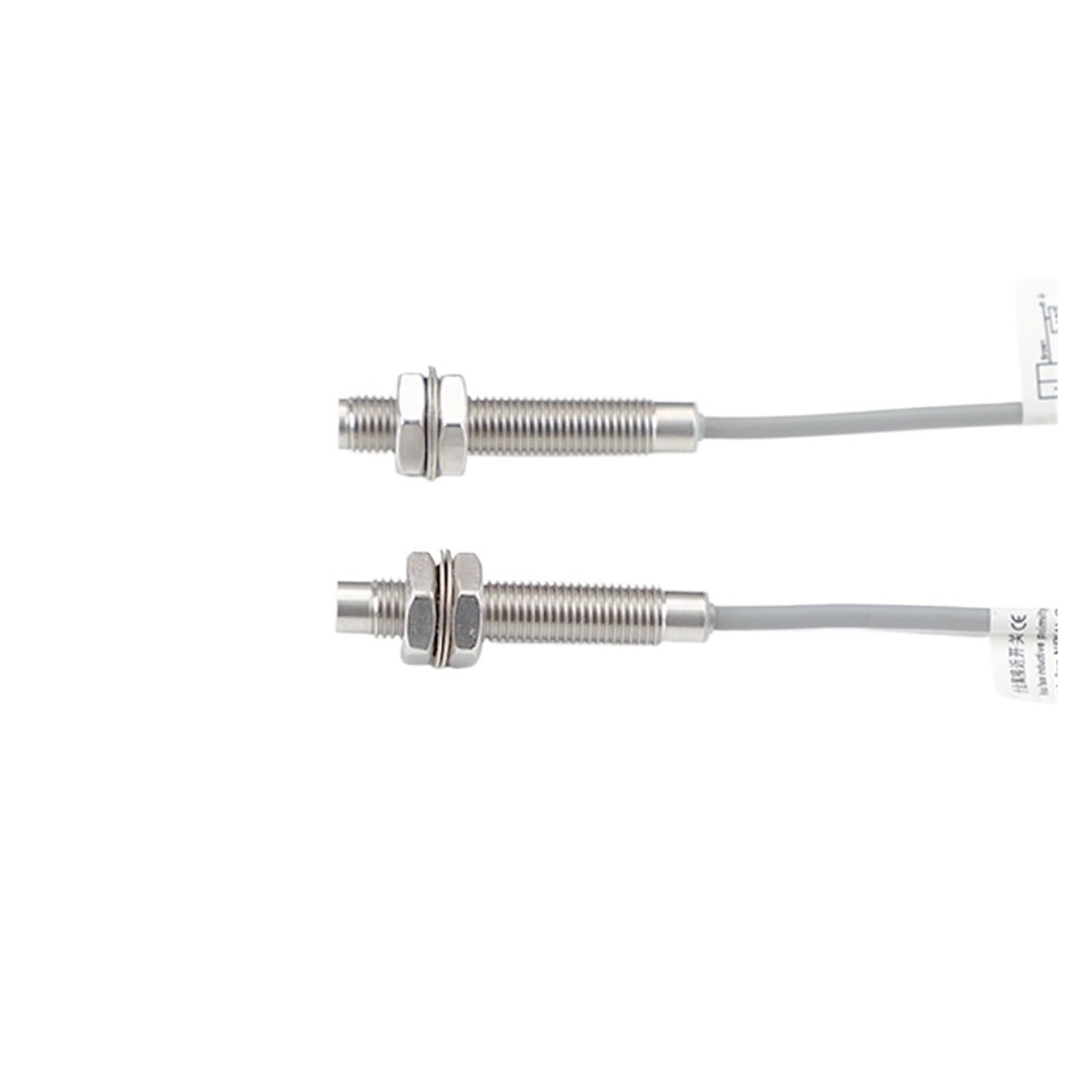 Sensor de proximidad de Superficie metálica M8, Interruptor de Nivel de Agua Capacitivo cilíndrico con Salida NPN y PNP for detección de Metales(M8 Flush PNP NO-Sn:1mm)