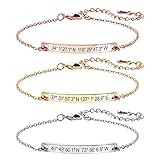 A Delicate Coordinate Bracelet Personalized Bridesmaid Gift Girlfriend Best Friend Gift for Her...