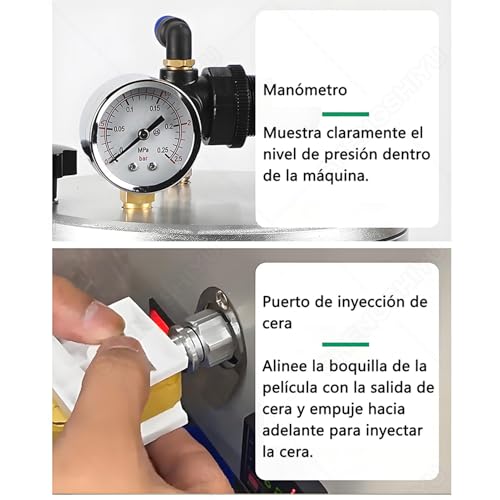 Injecteur de cire de 2 litres pour éliminer les bulles d'air