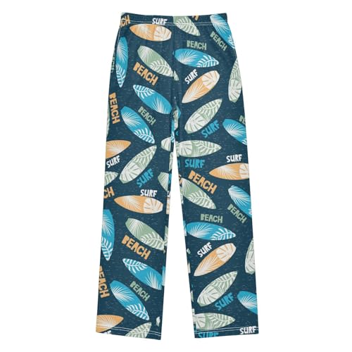 ZZXXB Beach Surf Boys Long Pants Soft Trousers Elastic Waist Kids Lounge Bottoms with Pockets S-XL
