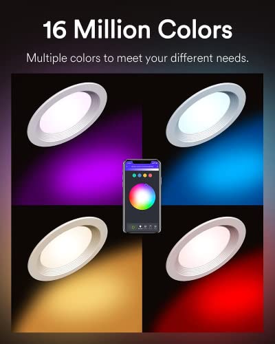 Lumary 4Inch Slim Smart Recessd Lighting 4Pcs + 4Inch Smart Recessed Downlight 4Pcs #TOP6