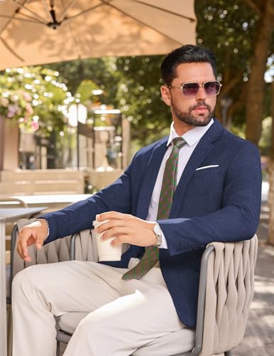 Vssjavun Blazer for Men Casual Suit Jackets Lightweight Sport Coat One Button Slim Fit Suits3