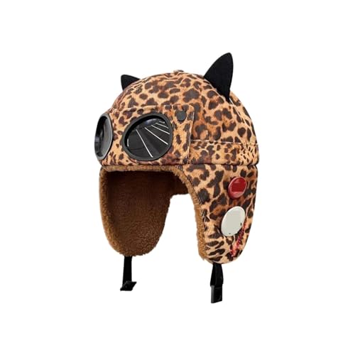 Chapeau trappeur hiver anti-froid aux oreilles en velours et polaire