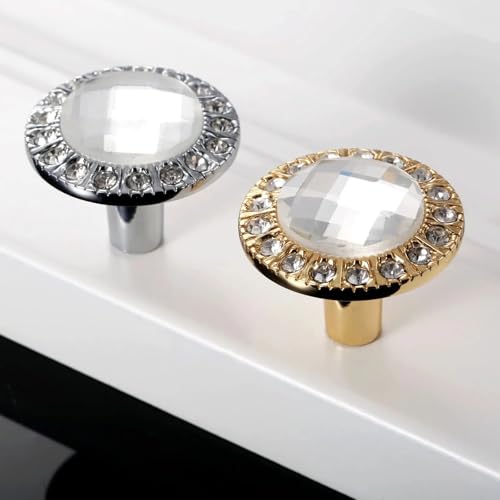 Perilla de cristal blanco de 31mm para armarios de cocina y cómodas 3