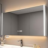 洗面 化粧台LEDライト付き 洗面所鏡 ミラーキャビネット 浴室お風呂 鏡スマート調光機能付き,ミラーキャビネット 面所 浴室 ミラー 曇り止め浴室鏡 収納付き 多層収納 防水 ファッション 省スペース 簡単収納 現代の知性浴室キャビネット(White,70*70*12cm)