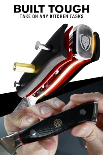 DALSTRONG Fillet Knife - Shogun Series -Damascus - Japanese AUS-10V Super Steel - Vacuum Heat Treated - 6" - Sheath - 2mm Thickness - immagine 4