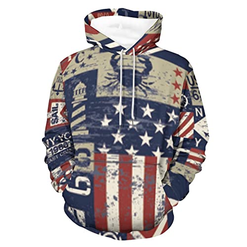 Sweat à capuche nautique UMENG unisexe taille S pour vos balades en mer et soirées fraîches