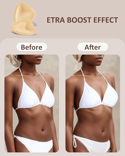 Sticky Bra Push Up Inserts, Double Sided Adhesive Breast Enhancer Pads for Bathing Suit Sports Bra4
