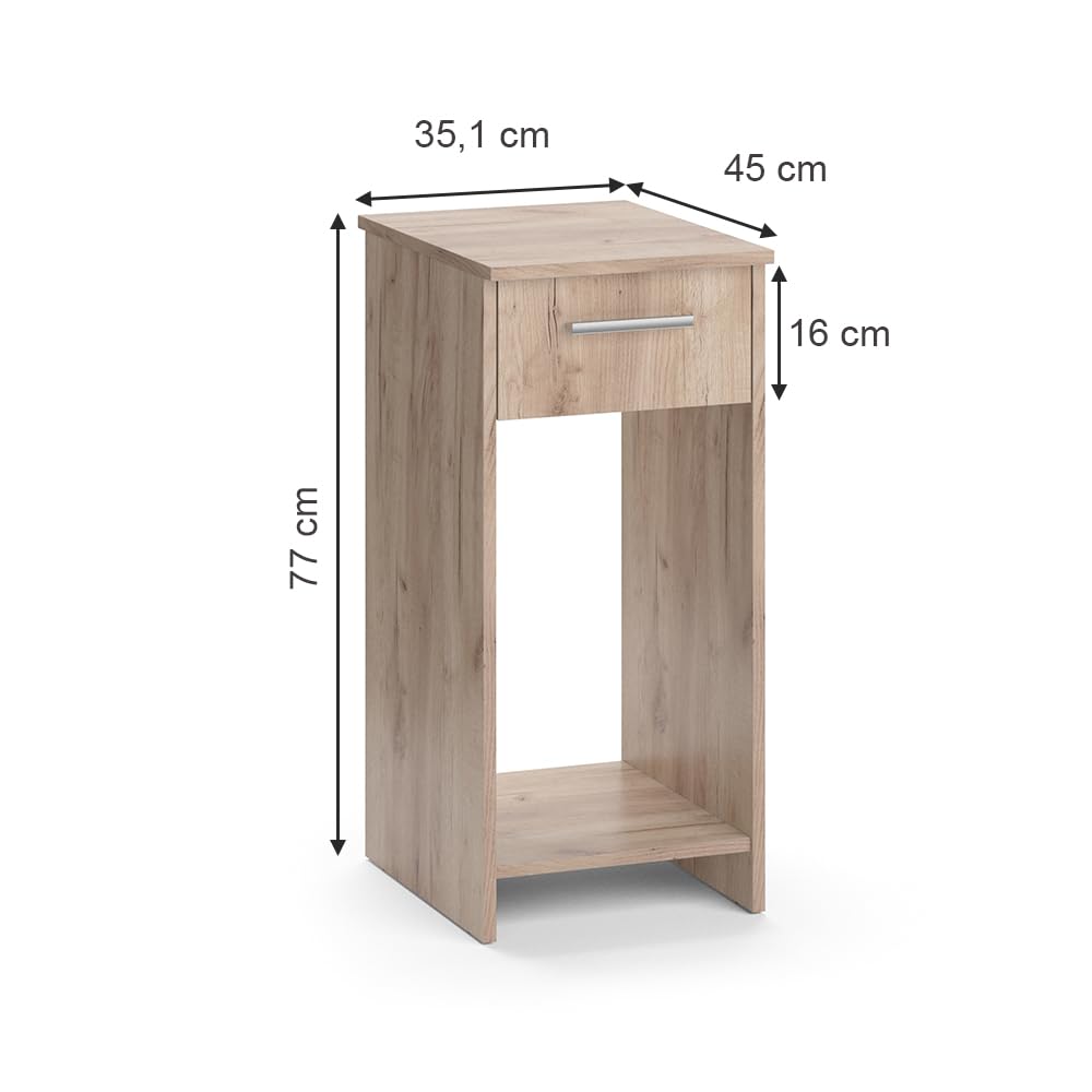 Vicco Armadio per PC Odin, Sonoma, 35.1 x 45 cm, adatto per la conservazione di PC e accessori