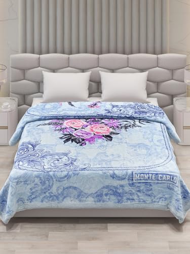 Image of Monte Carlo Rustom (1300 GSM) Luxury 3 Ply Double Bed Blanket for Heavy Winter Size (2.20 m x 2.40 m) 7 KG