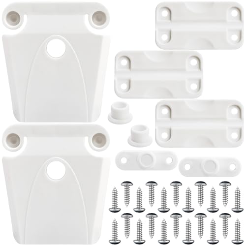 Omoojee Cooler Hinge and Latch Replacement Kit Ice Chest Repair Parts Compatible with Igloo 50-165 Qt 3 Hinges 2 Latches Winged and Single-Screw Posts