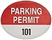 Brady 96242 Rearview Mirror Decals, 2" Width x 1 1/2" Height, Red