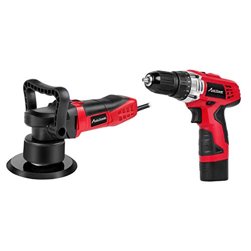 Avid Power Polisher Bundle with 12V Cordless Drill Set with 22pcs Driver/Drill Bits