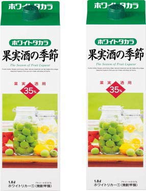 Amazon.co.jp: ホワイトタカラ 果実酒の季節 [ 焼酎 35度 1800ml ] ×2