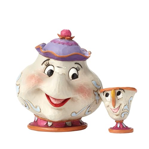 Disney, Figura de Señora Pott y Chip de 'La Bella y La Bestia', para coleccionar, Enesco