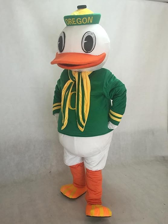 Oregon Duck College Mascot Costume Suit Costumes & COOL FANS & COOL ICE VESTS