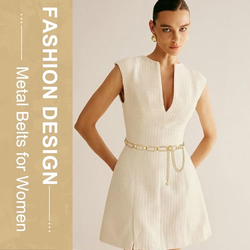 Glamorstar Women Metal Belt Urban Chic Waist Chain Belt for Dresses2