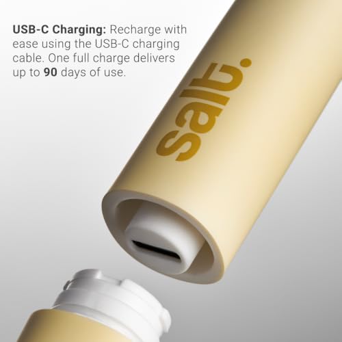 Image of Salt. Oral Care Wand Sonic Electric Toothbrush - Oat Yellow | USB Rechargeable | Use with 5W Charger