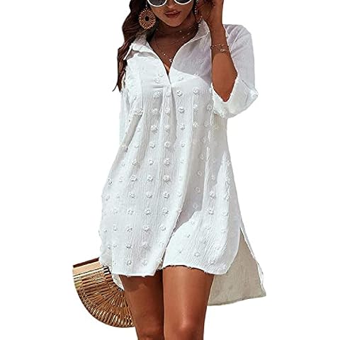 Camisa de Bikini Suelto con Manga Larga para Mujer Cover