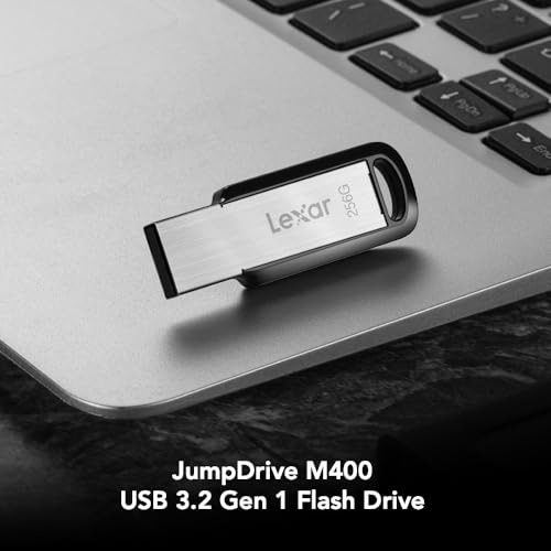 Image of Lexar 256GB JumpDrive M400 USB 3.2 Gen 1 Flash Drive for Storage Expansion and Backup, Up To 150MB /s Read, Black (LJDM400256G-BNBNU)