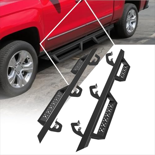 Estribos negros para Chevy Silverado y GMC Sierra miniatura 2