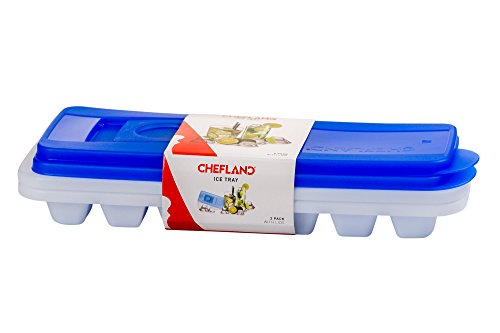 Set de 2 bandejas para hielo con tapa ChefLand miniatura 2