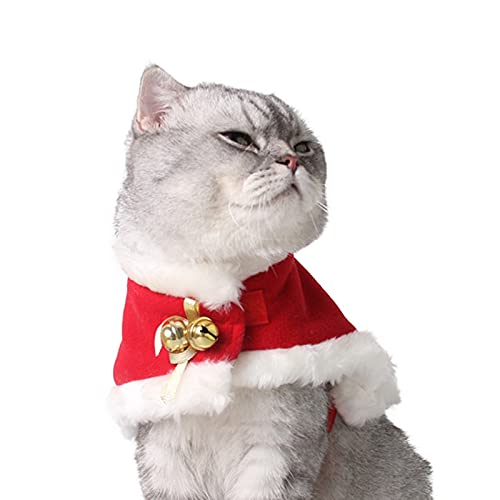 Beifeng Pet Cat Supplies Mini Koudbestendig Rode Mantel Hals Klokken Kerst Sjaal Mantel Zacht en Ademend - Image 7