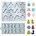 2 pezzi di stampi in silicone natalizi,stampi da forno fai da te,stampi per torte in silicone,stampi per cioccolato natalizio,12 diversi modelli di elementi natalizi