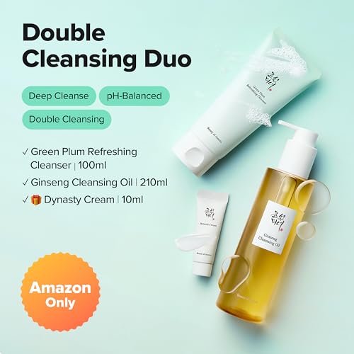 Image of Beauty of Joseon Double Cleansing Duo With Glass Skin Moisturizer Gift | Daily Korean Skincare Face Cleansers for All Skin Types, Gentle Gel Cleanser and Lightweight Cleansing Oil 210 ml, 100 ml